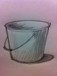 Connect the 2 lines at the bottom with a horizontal line. How To Draw A Bucket Bucket Drawing Drawing Supplies Drawings