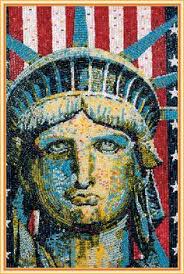 Image result for 1927 - For the first time, an American Flag was displayed from the right hand of the Statue of Liberty.