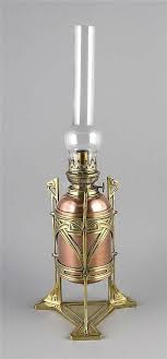51bidlive Jugendstil Petroleumlampe Um 1900 10 Dreipassiger Messings Petroleumlampe Petroleum Lampe Jugendstil