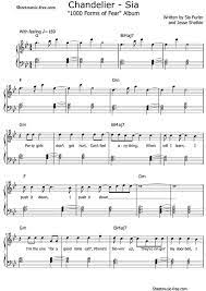 Chandelier Sheet Music Sia Sheet Music Piano Sheet Free Sheet Music