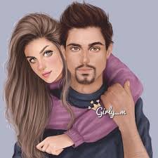 صور بنات مرسومه للاصدقاء صور صديقات تجنن مرسومه 2017 صور كابلز ولد وبنت جامده جدا girly m girly m instagram cute couple drawings