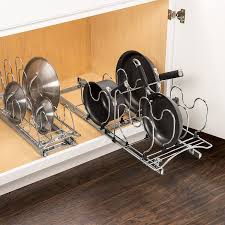 Lynk Professional Roll Out Pan Lid Holder Pull Out Kitchen Cabinet Organizer Rack Pull Out Kitchen Cabinet Kitchen Cabinet Organization Cookware Organization
