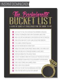 Bachelorette Party Game Bucket List Instant Download Etsy Bachelorette Party Games Bachelorette Party Bachelorette Games
