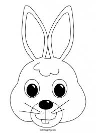 Easter Bunny Face Coloring Page Bunny Coloring Pages Bunny Face Bunny Mask