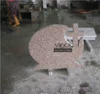 G664 Granite Tombstone & Monument,Memorials,Gravestone & cross Headstone Poland style China Luna Pearl luoyuan red Ruby Red Vibrant Rose Violet Purple ...