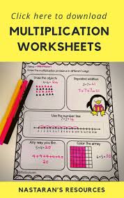 Multiplication Worksheets 3rd Grade Arrays Repeated Addition Number Line In 2020 Multiplication Worksheets Multisensory Math Third Grade Multiplication Worksheets