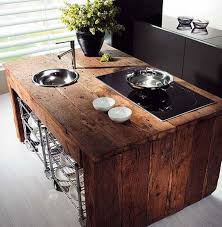 15 reclaimed wood kitchen island ideas