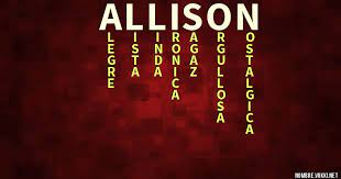 Que Significa Allison
