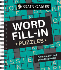 Fill it in puzzle books. Brain Games Word Fill In Puzzles Spiral Sparta Books
