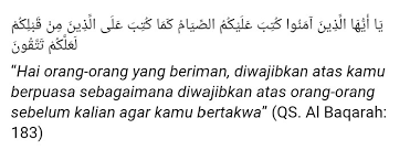 Surat al baqarah ayat 183 dan ayat 184 menjelasakan tentang ibdah puasa. Surat Al Baqarah Ayat 183 186 Beserta Artinya Contoh Seputar Surat