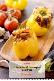 Poivron Jaune Farci A L Aubergine Recette Recettes De Cuisine Poivrons Farcis Et Recette Poivron