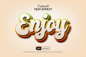 Enjoy Text Effect 3D Style