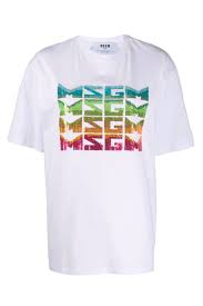 Nautica girls' flippable sequin tee shirt. T Shirt With Sequin Logo Msgm Giordano Boutique