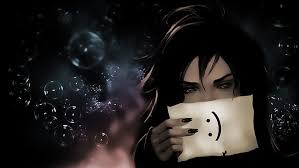 Imagenes sad anime home facebook. Pattern Bubbles Cyber Smiley Sad Anime Girls Gloomy Post It Notes Hd Wallpaper Wallpaperbetter