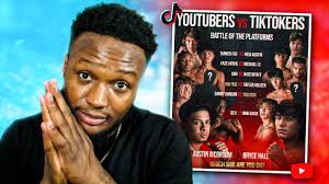 Mcbroom, the tiktok star, took the mic challenging the youtube star. Reacting To Tiktokers Vs Youtubers Boxing Event Youtube