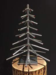 Rebar Christmas Tree Silver Red By Yanick Bluteau Metal Art Projects Metal Projects Metal Working Projects
