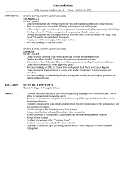 In the software development job market with cut throat resume, a brilliant resume is a must have. Entry Level Software Engineer Resume Samples Velvet Jobs
