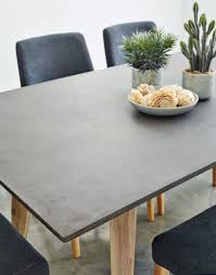 This concrete table top will be super heavy (over 400 pounds!), so be sure to recruit some help with lifting the table top onto the base. Dining Room Goals 5 Trending Concrete And Stone Dining Looks Harvey Norman Australia
