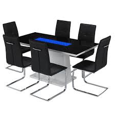 A stylish and hardworking table for all of your spaces: Matrix Led Dining Table 6 Opus Chairs Look Again