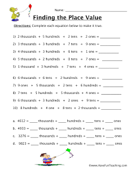 A number can have many digits and each digit has a special place and value. Thousands Hundreds Tens Ones Place Value Worksheet Have Fun Teaching Grade 5 Math Worksheets Place Value Worksheets 2nd Grade Math Worksheets