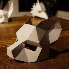 Fox mask (full head) designed by steve wintercroft. Papercraft Papercraft Mask Pdf Free