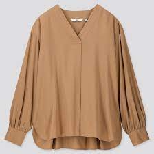 Good one, despite no literal blouse. Women Rayon V Neck Long Sleeve Blouse Kemeja Wanita Desain Blus Baju Atasan Wanita