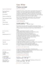 Accounting assistant duties & responsibilities 3. Finance Assistant Cv Sample Strong Ledger Skills Cv Writing Job Description Resume