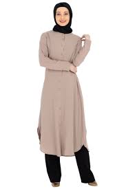 Moda Pinhan Dugmeli Sifir Yaka Tunik Bej 5002 Bt Moda Stilleri Basortusu Modasi Moda
