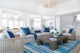Beach theme decor deck tropical with blue striped outdoor. 82 Beach Living Room Ideas Photos Home Stratosphere