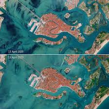 Es wird debattiert bis zum schluss: Satellite Images Show Clear Venice Canals During Coronavirus Lockdown