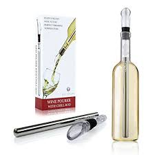 Wine Chiller Wine Bottle Cooler Stick 3in1 Stainless Steel Freezer With Aerator And Pourer Decanter For Merlot Beer W Wine Chiller Wine Aerators Bottle Coolers