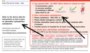 This plan is should be stored with adrenaline autoinjectors in emergency medical kits. Changes To Ascia Action Plans For Anaphylaxis Coastal First Aid