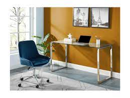 Schreibtisch aus glas und metall ist ein eleganter, aber robuster begleiter bei der arbeit im büro oder zuhause. Schreibtisch Design Sicherheitsglas Metall Freya