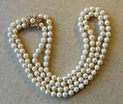 Vintage Two Strand Warm White Knotted Cultured Salt Water Etsy Water Pearl Necklace Gold Flowers Green Turquoise