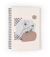 Flower Blossom Abstract Shapes Warm Toned Boho Design Spiral Notebook By Zedonee In 2021 Bullet Journal Aesthetic Bullet Journal Ideas Pages Bullet Journal Art
