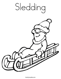 There are tons of great resources for free printable color pages online. Sledding Coloring Page Twisty Noodle