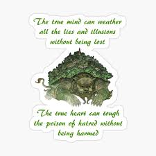 I put the quote of the lion turtle over this picture i hope you're fine with it, im just using it send it to friends who also like the show its not online except here. The True Mind Lion Turtle Quote Poster By Grinalass Redbubble