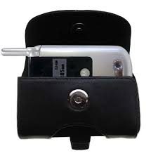 Gomadic Brand Horizontal Black Leather Carrying Case for the Motorola V810 with Integrated Belt Loop and Optional Belt Clip