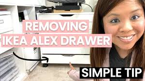 The white alex drawers might work in some spaces, but if you love colorful furniture you might want to give this cool hack a try. How To Take Out Ikea Alex Cabinet Drawers Easy Tutorial For Removing Drawers From Alex Cabinets Youtube