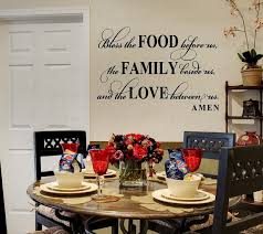 Now is the perfect time to give your dining room a makeover! Bless This Food Before Us Wall Decal Dining By Openheartcreations 45 00 Dining Room Wall Decor Dining Room Wall Art Dining Room Small