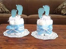 Baby Feet Diaper Cake Baby Shower Centerpieces Other Sizes And Colors Available Baby Shower Diaper Cake Boy Baby Shower Centerpieces Baby Shower Crafts