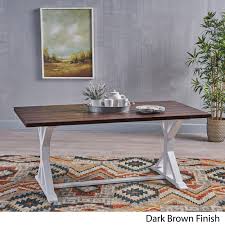 Mayo rustic farmhouse acacia wood dining table, dark brown and white. Mikrobas Meilus Laisva Table With Dark Top And White Legs Yenanchen Com