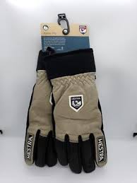 New Hestra Army Leather Wool Terry Gloves Size 7 8 Earth Brown Black Alpine Pro Ebay