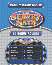 If a coal miner lived in a mine, name something he would have to get used to doing in the dark (6 answers) 4. The Survey Says 50 Fast Money Bonus Rounds In The Style Of Family Feud 250 Survey Questions Coventry Entertainment Ltd 9781660073078 Amazon Com Books