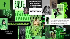 Perfect screen background display for desktop, iphone, pc, laptop, computer, android phone. Billie Desktop Wallpaper Green Billie Eilish Billie Wallpaper Iphone Disney Princess