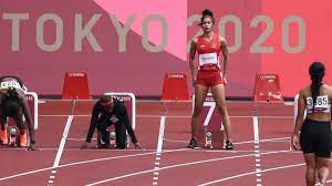 Sprinter putri indonesia alvin tehupeiory minta maaf usai gagal menembus semifinal nomor lari 100 meter putri olimpiade tokyo 2020, jumat (30/7). Ujggnfnrmgv2tm