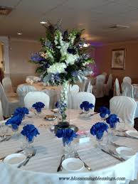 Pin By Sandy Johnson On Rhapsody In Blue Blue Wedding Decorations Royal Blue Wedding Decorations Royal Blue Centerpieces
