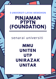 Pihak ipt yang ingin mendapatkan sebarang tajaan ptptn perlulah membuat permohonan kepada ptptn terlebih dahulu. 5 Universiti Swasta Yang Layak Mohon Pinjaman Ptptn Untuk Peringkat Pengajian Asasi Foundation Swasta