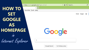 You can make google your default search engine on chrome, firefox, safari, or edge. How To Set Google As Homepage In Internet Explorer Make Google My Homepage Youtube