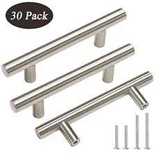 8 bar pull handle for bathroom and kitchen cabinets. 30 Pack Probrico Modern 3inch 76mm Kitchen Cabinet Handles Cupboard T Bar Drawer Pulls Door Handles Knobs Stainless Steel Brushed Nickel Finish Diameter 1 2inch 12mm Buy Online In Bahamas At Bahamas Desertcart Com Productid